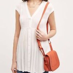 Anthropologie Vanessa Virginia Ladder Lace Tunic